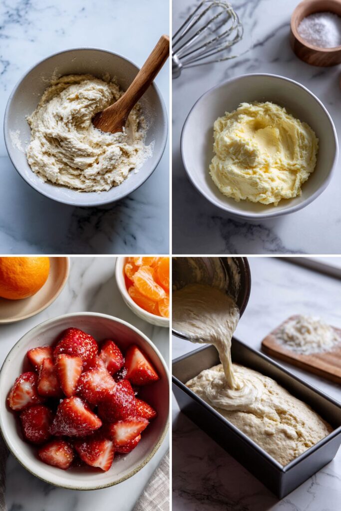 Ricotta Orange Pound Cake with Strawberries Recipe