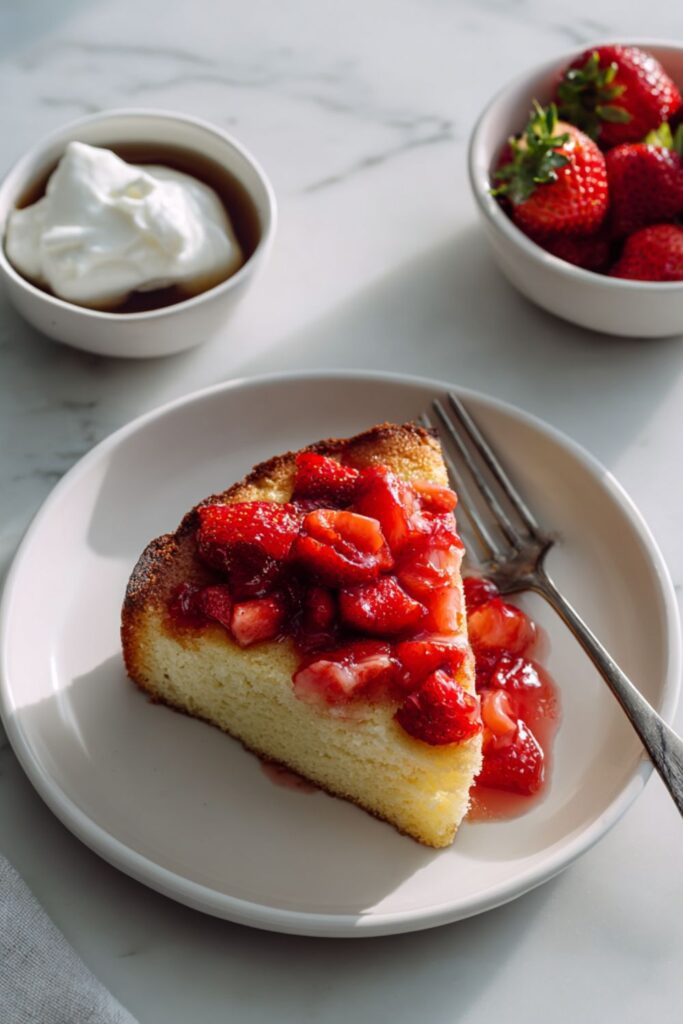 Ricotta Orange Pound Cake with Strawberries Recipe