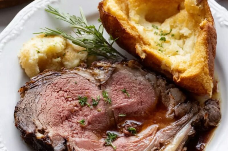 Roast Prime Rib of Beef with Yorkshire Pudding Recipe