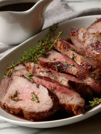Roast Prime Rib with Thyme Au Jus Recipe