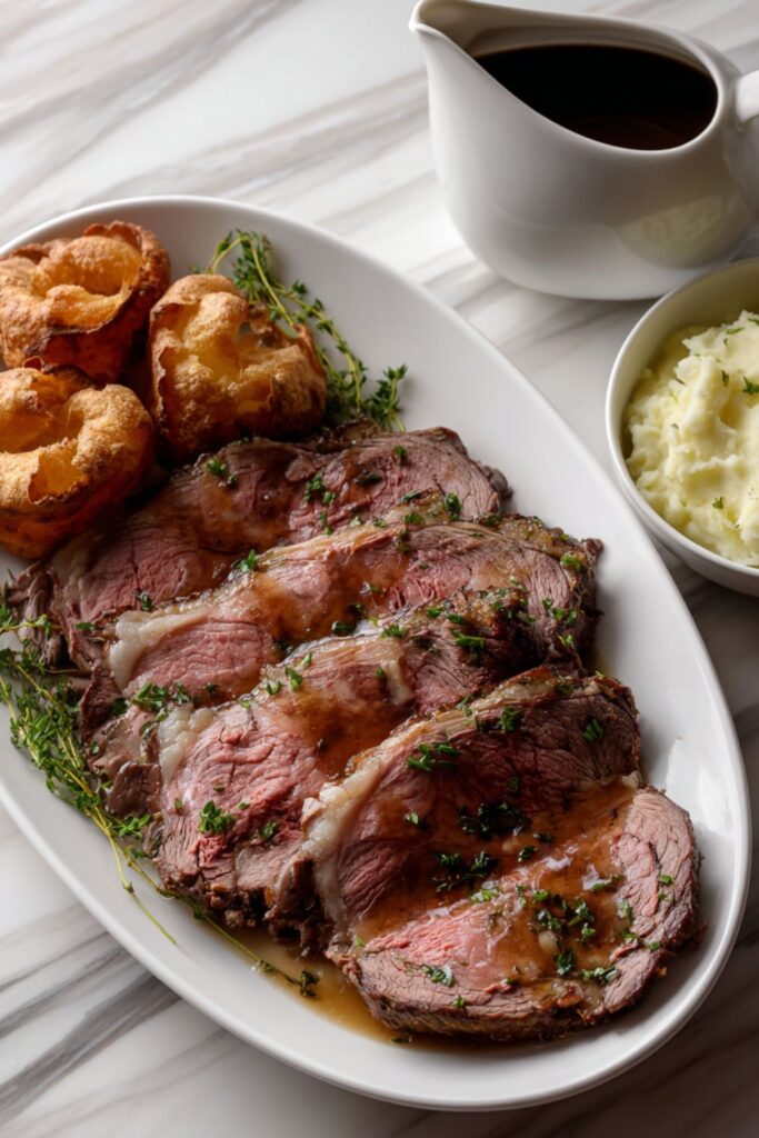 Roast Prime Rib with Thyme Au Jus Recipe