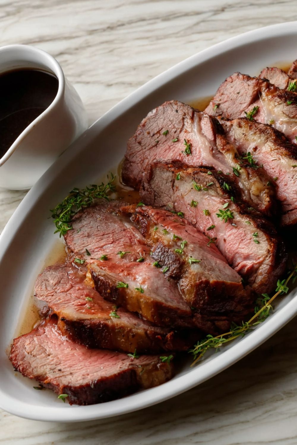 Roast Prime Rib with Thyme Au Jus Recipe