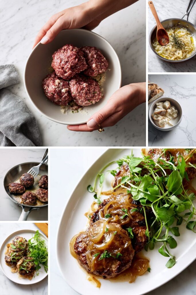 Salisbury Steaks with French Onion Gravy Recipe