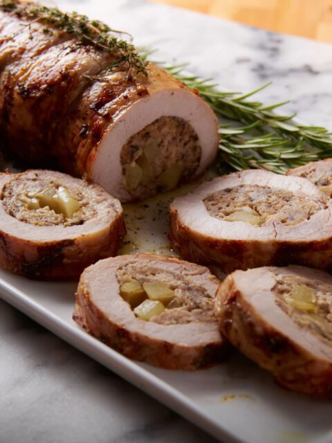 Sausage and Apple Stuffed Pork Roast Recipe