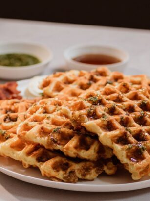 Sausage and Parmesan Waffles Recipe