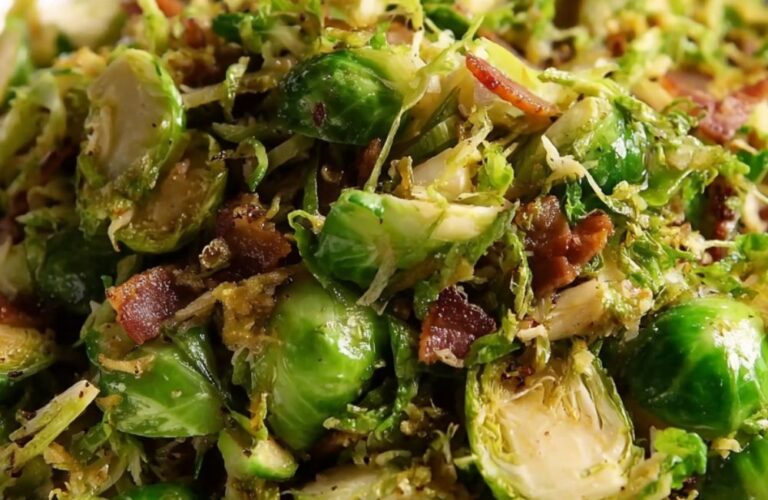 Shaved Brussels Sprouts with Pancetta Recipe