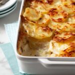 Hasselback Sweet Potatoes with Pistachio Crumble Recipe