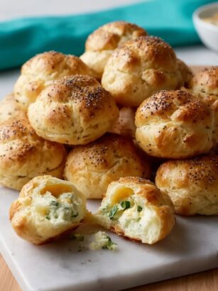 Stuffed Everything Bagel Puffs Recipe