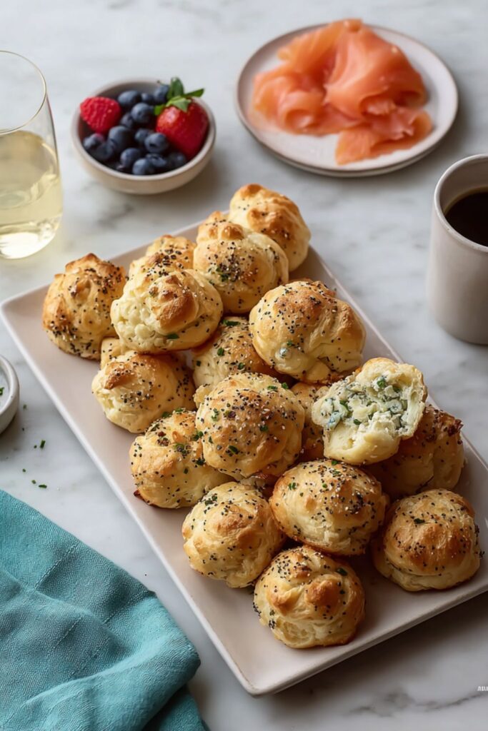 Stuffed Everything Bagel Puffs Recipe