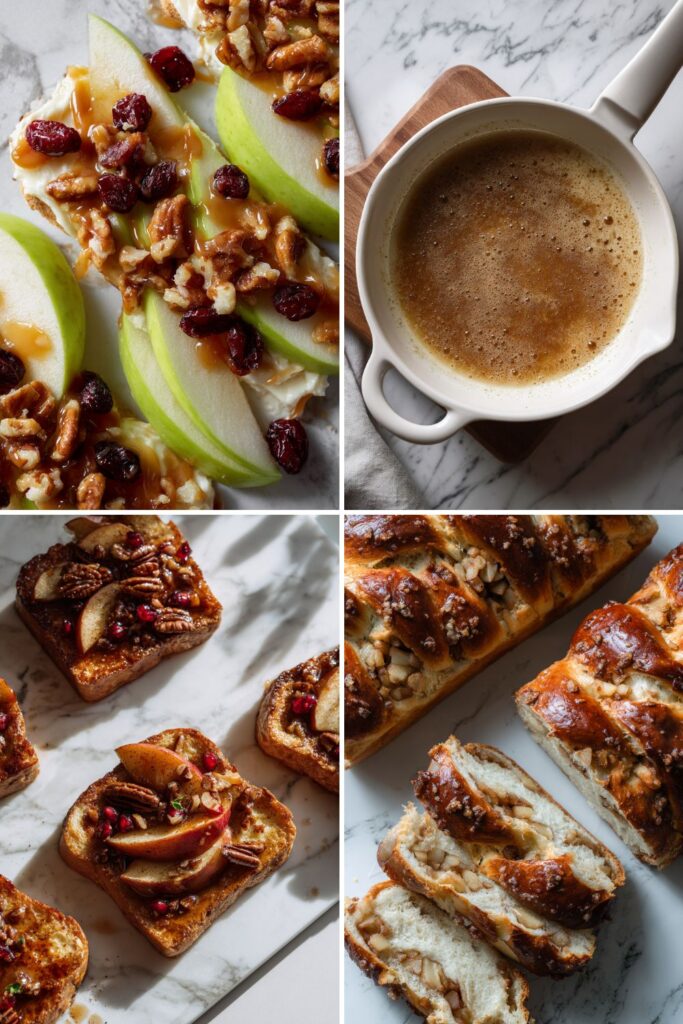 Upside-Down Apple French Toast with Cranberries and Pecans Recipe