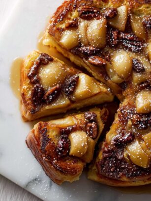 Upside-Down Apple French Toast with Cranberries and Pecans Recipe