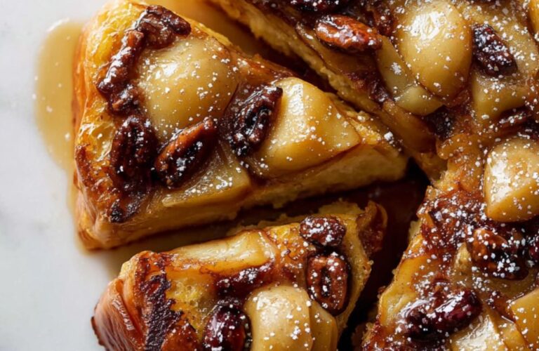 Upside-Down Apple French Toast with Cranberries and Pecans Recipe
