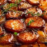 Smashed New Potatoes with Peas, Lemon, and Pearl Onions Recipe