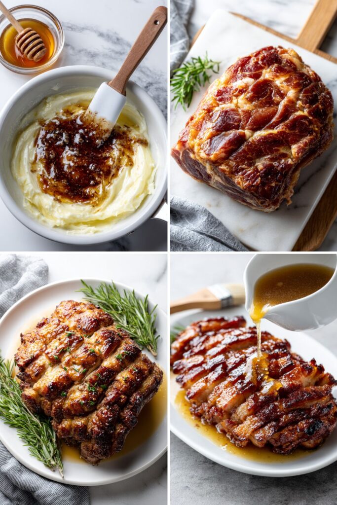 Baked Ham with Brown Sugar-Honey Glaze Recipe