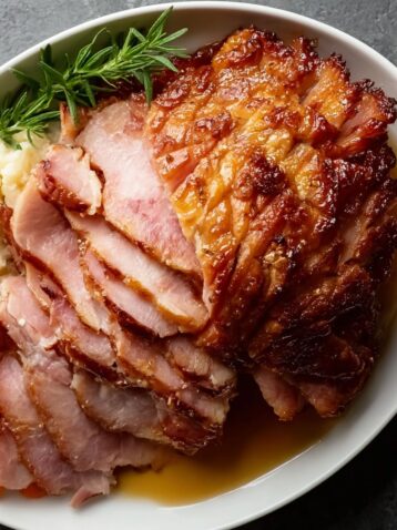 Baked Ham with Brown Sugar-Honey Glaze Recipe
