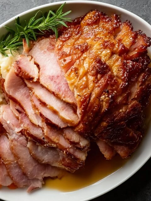 Baked Ham with Brown Sugar-Honey Glaze Recipe