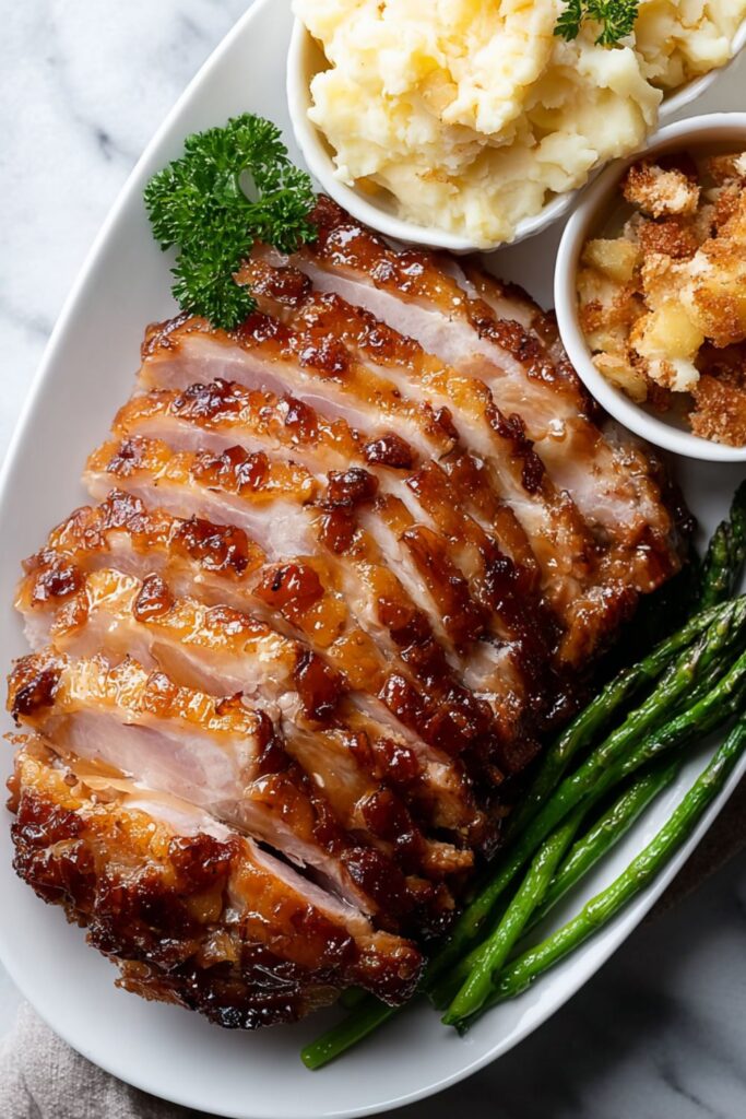 Baked Ham with Brown Sugar-Honey Glaze Recipe