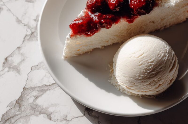 Angel Food Cake with Rosé Berries Recipe