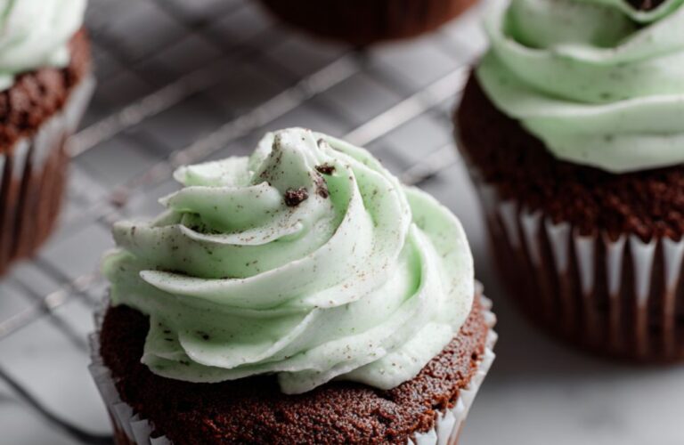 Chocolate Cupcakes With Mint Chip Frosting Recipe