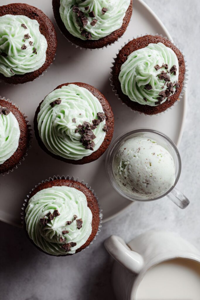 Chocolate Cupcakes With Mint Chip Frosting Recipe