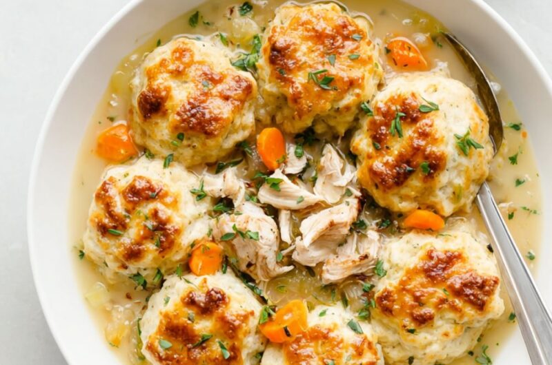 Cracker Barrel Chicken And Dumplings With Biscuits Recipe