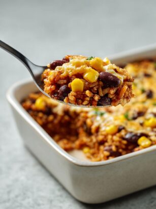 Crunchy Bean, Rice and Corn Bake Recipe