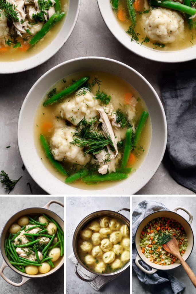 Hearty Chicken and Dumplings Lightened-Up Recipe