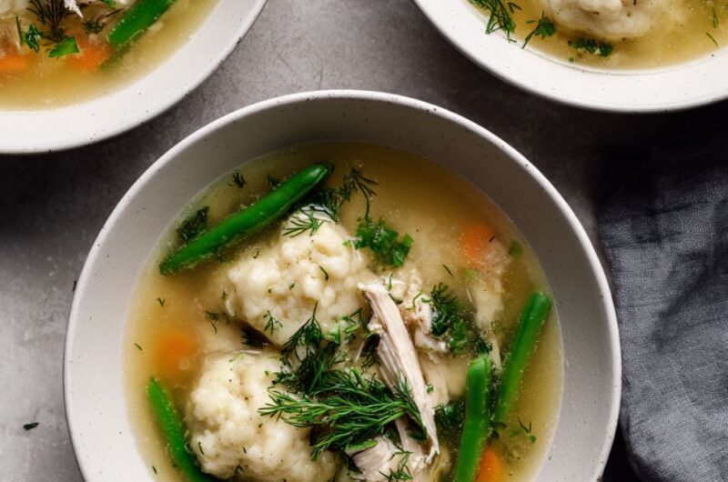 Hearty Chicken and Dumplings Lightened-Up Recipe