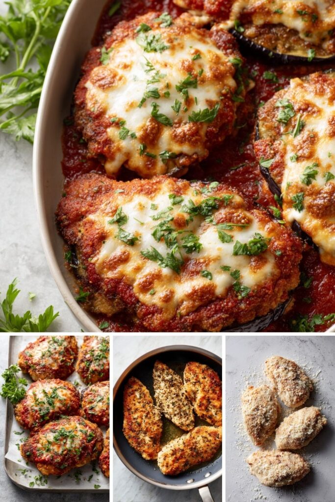 Lightened Chicken and Eggplant Parmesan Recipe