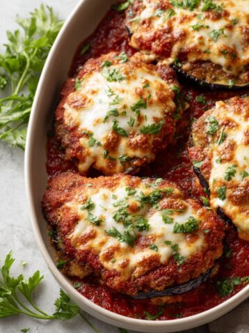Lightened Chicken and Eggplant Parmesan Recipe