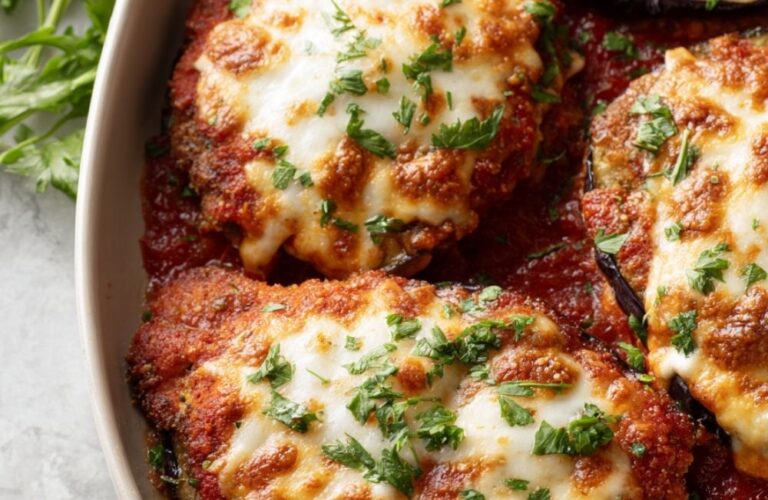 Lightened Chicken and Eggplant Parmesan Recipe