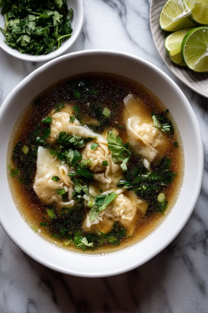 Miso Ginger Potsticker Soup