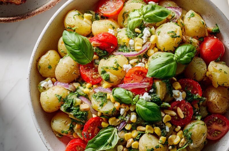 Potato, Tomato, Corn and Basil Salad Recipe