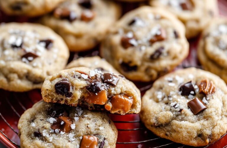 Salted Caramel Pecan Chocolate Chip Cookies Recipe