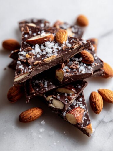 Salted Dark Chocolate Almond Toffee Recipe