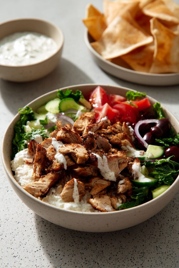 Shawarma Chicken Hummus Bowls