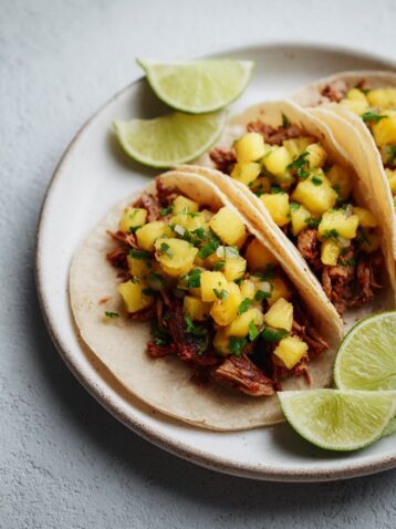 Shortcut Tacos al Pastor with Pineapple Salsa Recipe