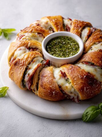 Stromboli Bread Wreath Recipe