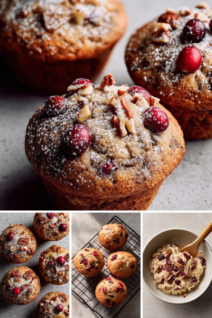 Vegan Pear, Cranberry and Pecan Muffins Recipe