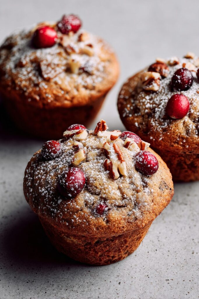 Vegan Pear, Cranberry and Pecan Muffins Recipe