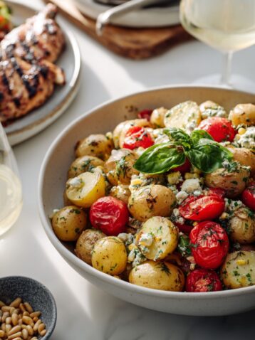 Potato, Tomato, Corn and Basil Salad Recipe