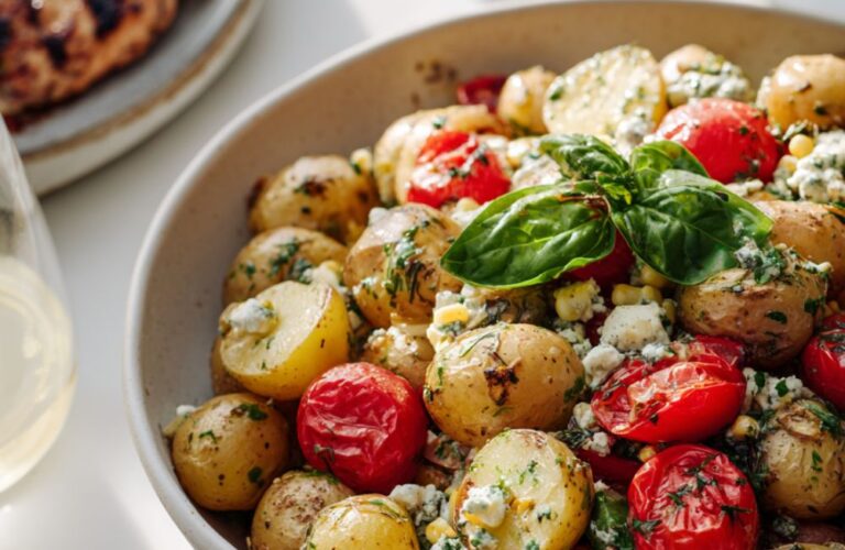 Potato, Tomato, Corn and Basil Salad Recipe