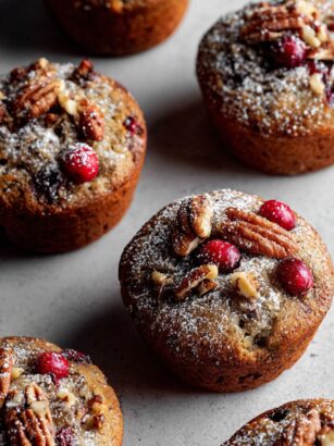 Vegan Pear, Cranberry and Pecan Muffins Recipe