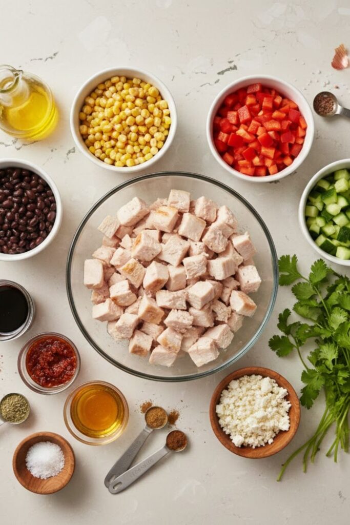 Chipotle Chicken Dense Bean Salad Recipe