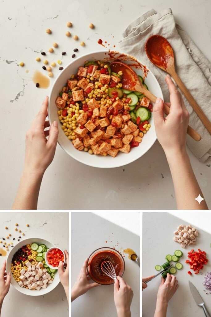 Chipotle Chicken Dense Bean Salad Recipe