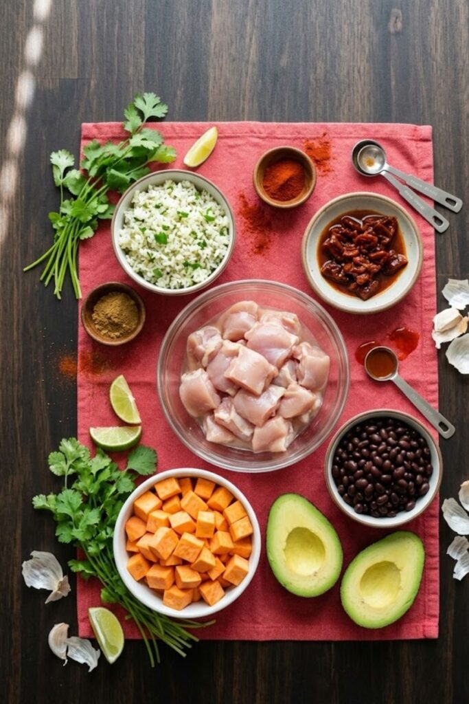 Chipotle Chicken Sweet Potato Bowl Recipe