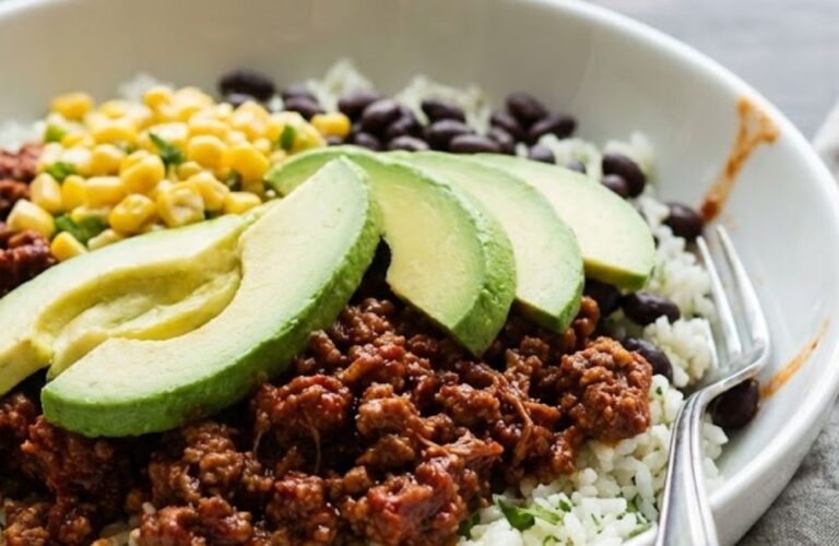 Chipotle Ground Beef Bowl Recipe