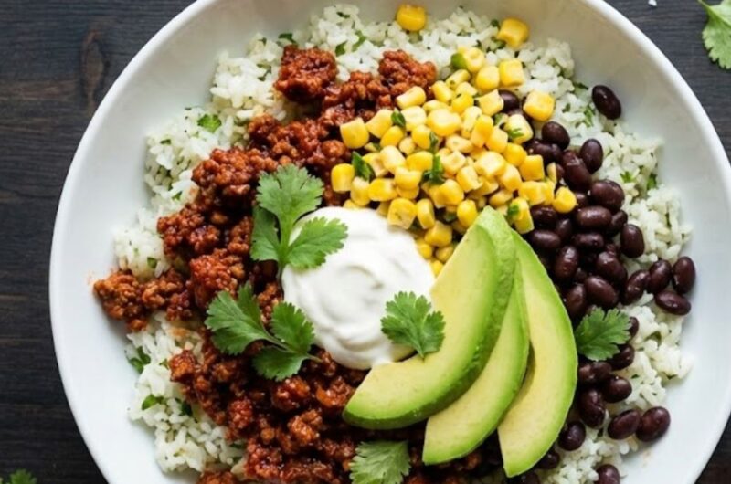 Chipotle Ground Beef Bowl Recipe
