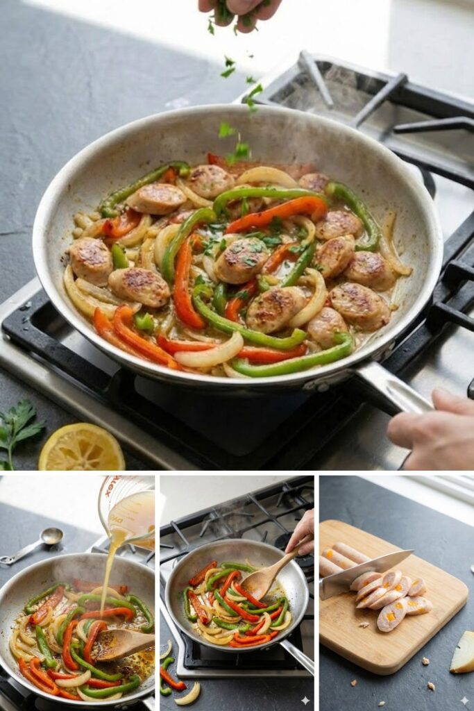 Trader Joe's Cheddar Chicken Sausage Skillet