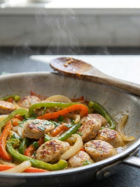 Trader Joe's Cheddar Chicken Sausage Skillet